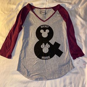 Womens Long Sleeve Mickey Shirt M